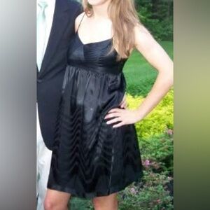 BCBGMaxAzria Black Mini Babydoll Dress